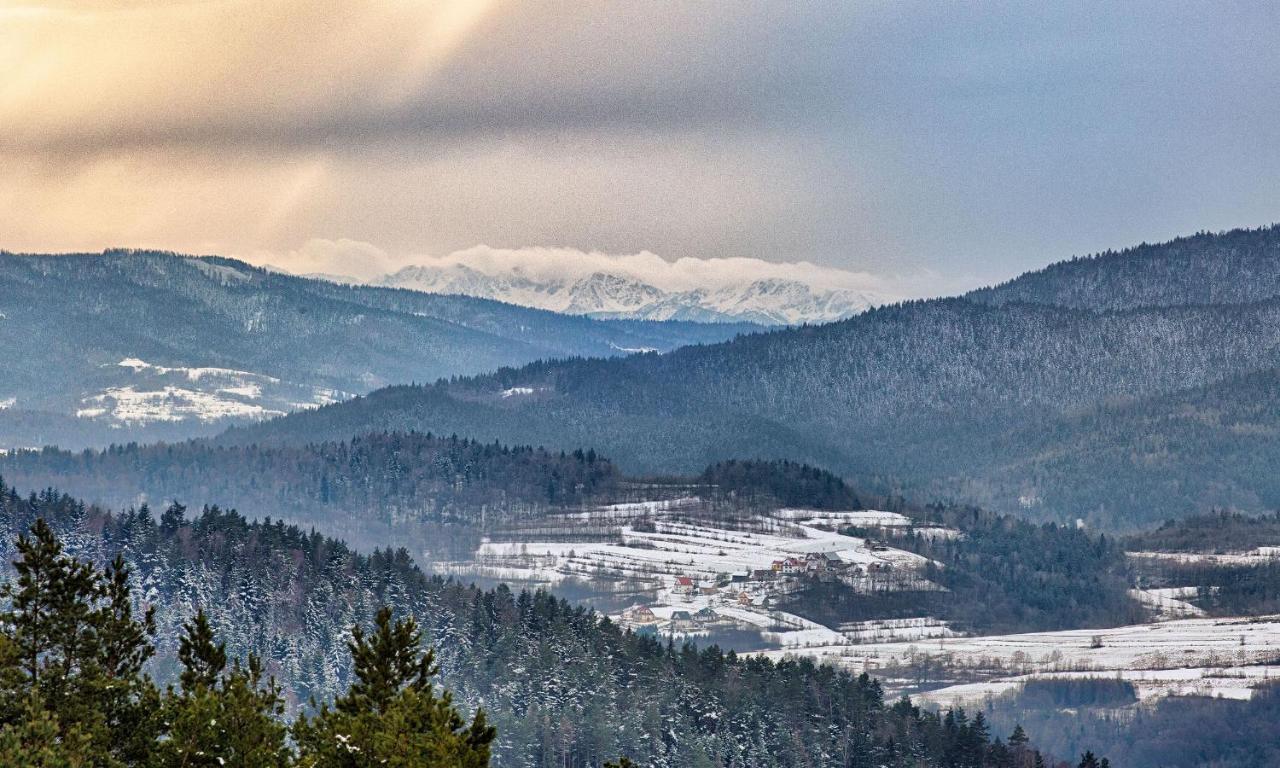 Sloneczny Chelm - Apartamenty W Gorach, Prywatna Sauna Jacuzzi Balia W Cenie, Spa, Grill, Stok Narciarski Myslenice, Sciezki Rowerowe, Rzeka Raba, Widok Na Tatry 外观 照片